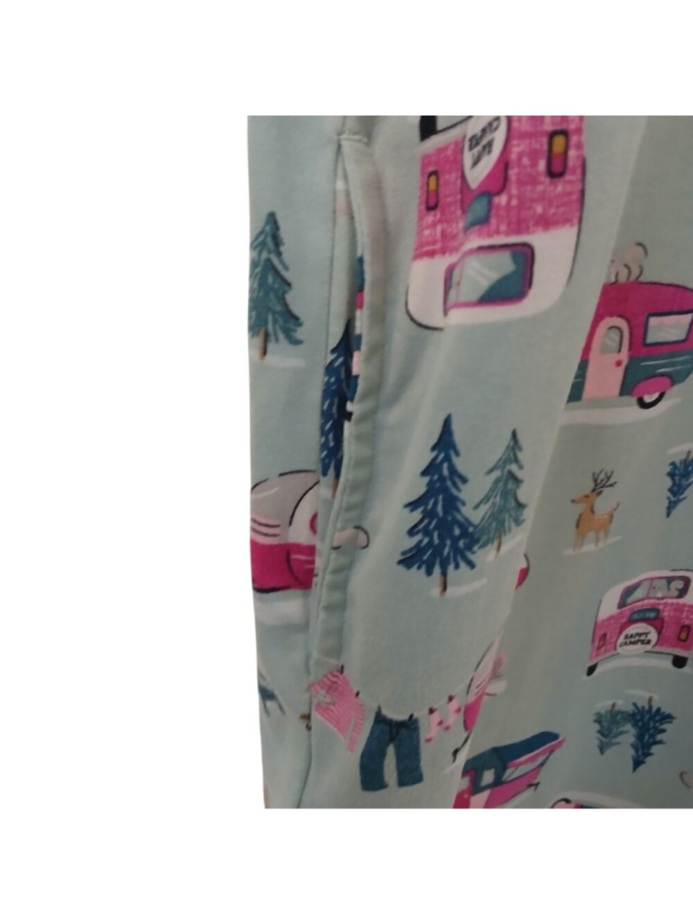 Joyspun XL Trailer Camping Print Nightgown W/ Pockets Polyester Spandex #I-5 - Picture 5 of 6